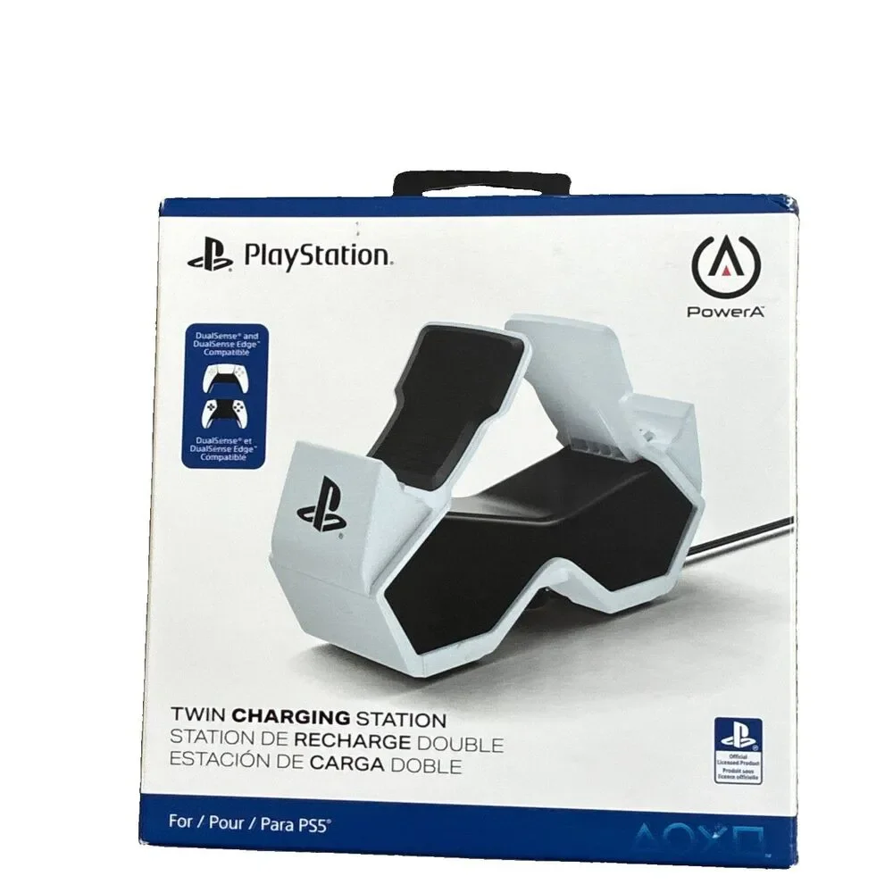 PowerA PS5 Twin Charging Station DualSense Controllers Dock Official Licensed